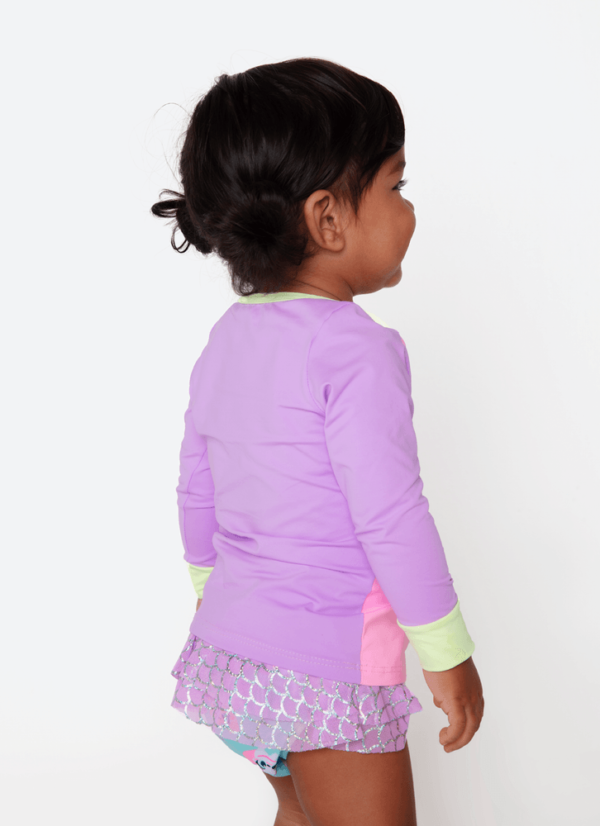 Camiseta Manga Longa Bebê Menina Color Block - Imagem 2