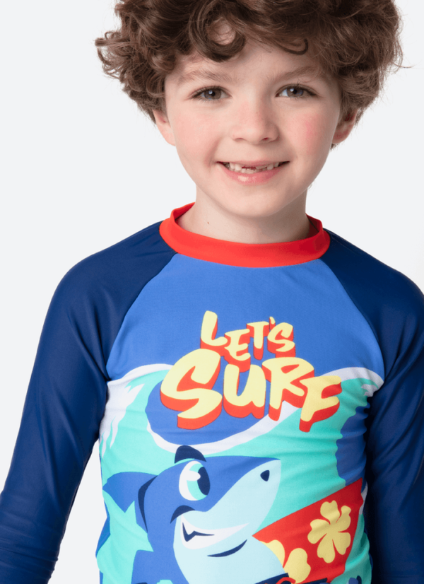 Camiseta Manga Longa Menino Tubarão Aloha - Imagem 2