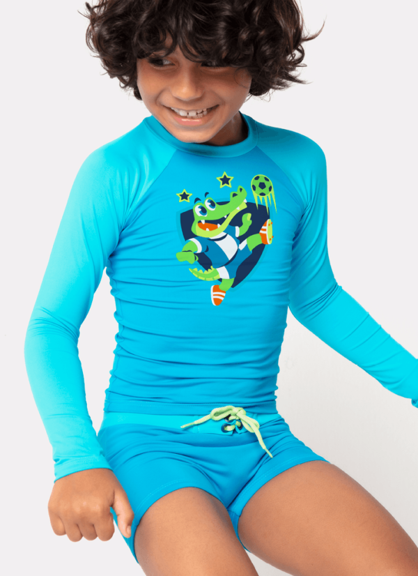 Camiseta Manga Longa Menino Futebol Jacaré - Imagem 2