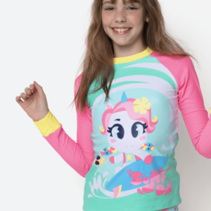 Camiseta Menina Teen Unicórnio Aloha