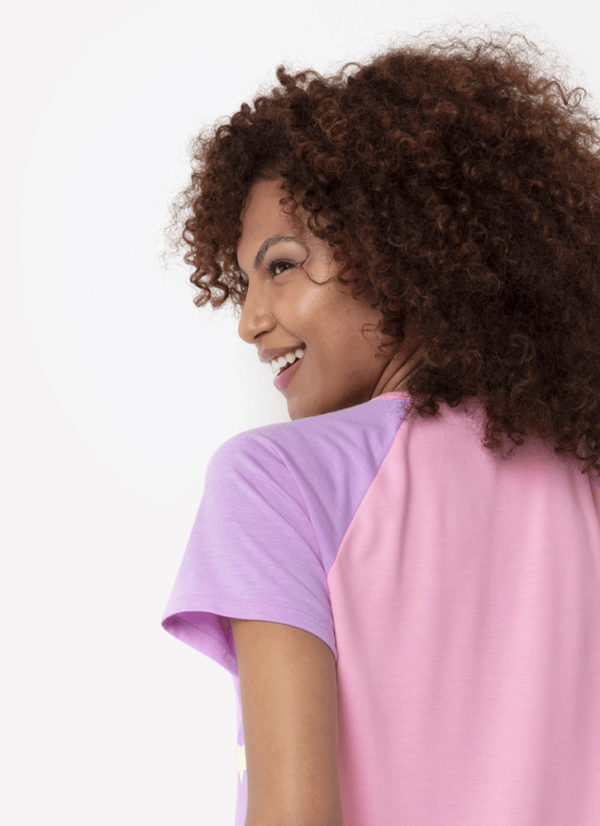 Camisola Manga Curta Viscolycra Feminina Unicórnio Kawaii - Imagem 4