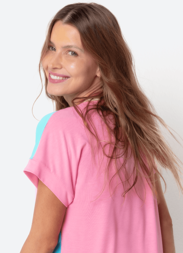 Camisola Manga Curta Viscolycra Feminina Stitch - Imagem 4