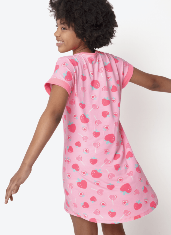 Camisola Manga Curta Viscolycra Menina Teen Vaca Romântica