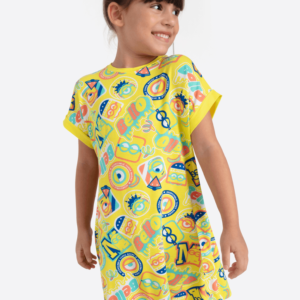 Camisola Manga Curta Viscolycra Menina Minions