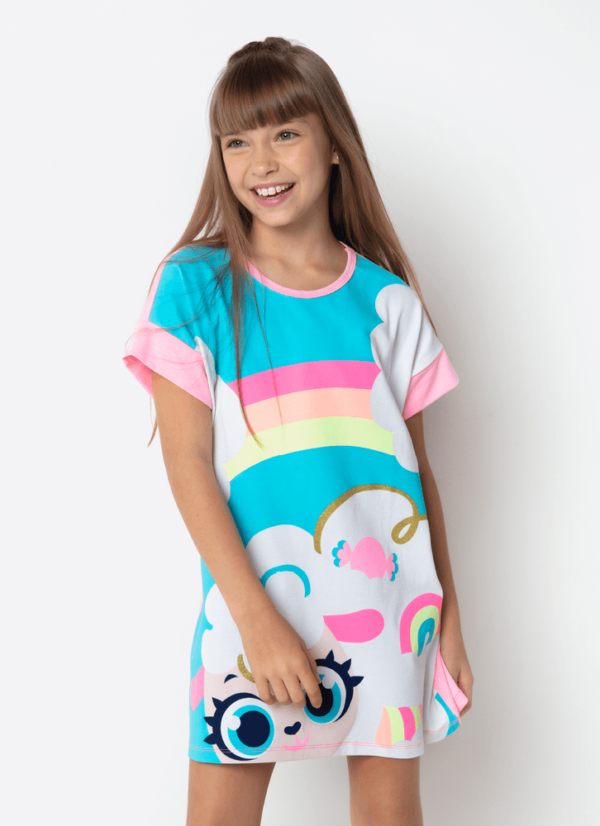 Camisola Manga Curta Viscolycra Menina Teen Ovelha - Imagem 2