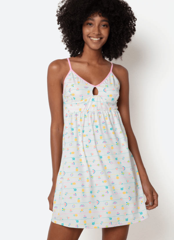 Kit Camisola Microfibra Feminina e Calcinha Boneca Unicórnio Aloha - Imagem 2