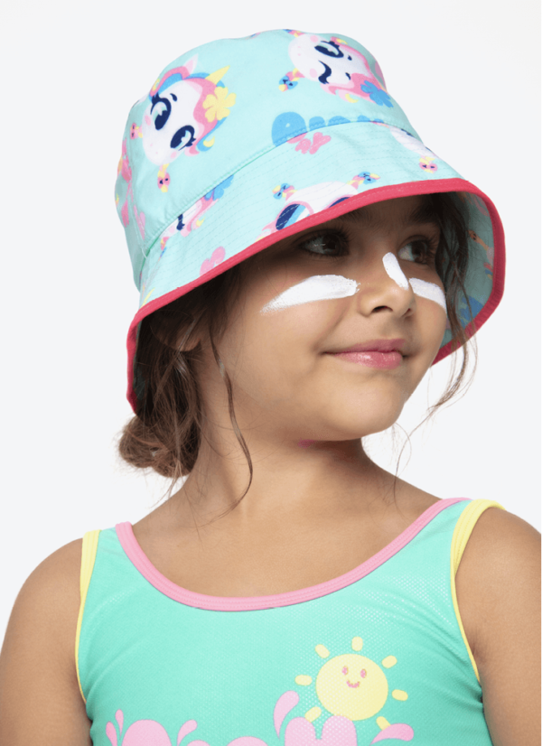 Chapéu Bucket Menina Unicórnio Aloha - Imagem 2