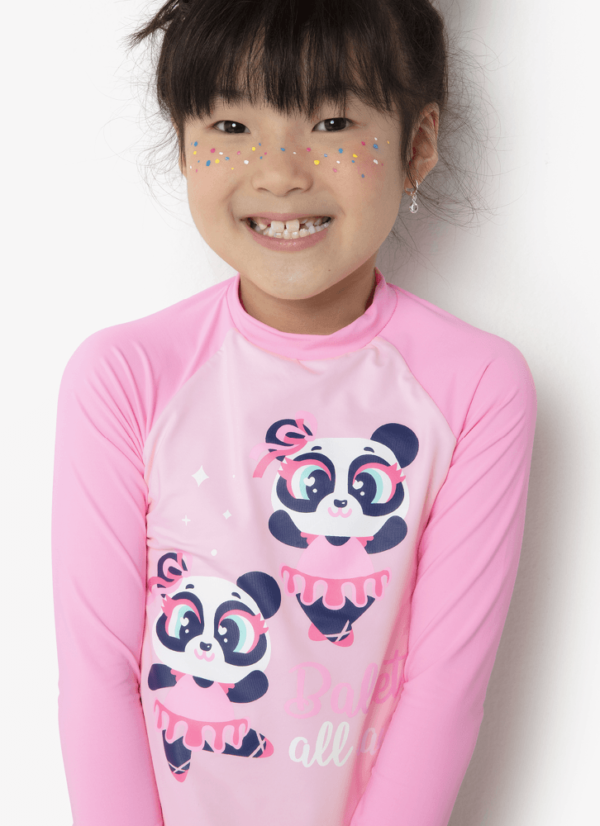 Conjunto Camiseta e Calcinha Menina Panda Ballet - Imagem 2