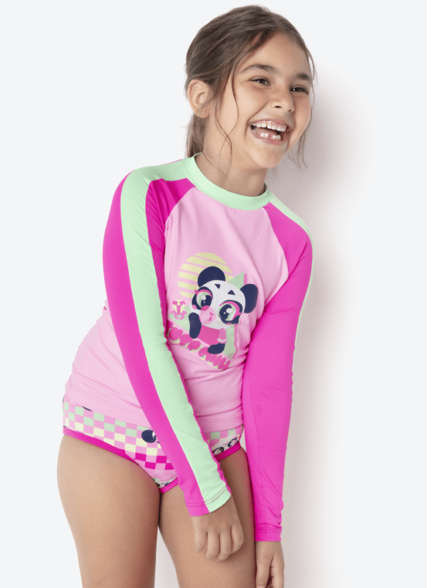 Conjunto Camiseta e Calcinha Menina Panda Miami - Imagem 2