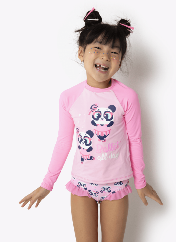 Conjunto Camiseta e Calcinha Menina Panda Ballet - Imagem 4