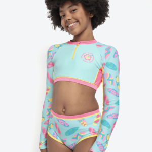 Conjunto Camiseta e Calcinha Menina Teen Unicórnio Aloha