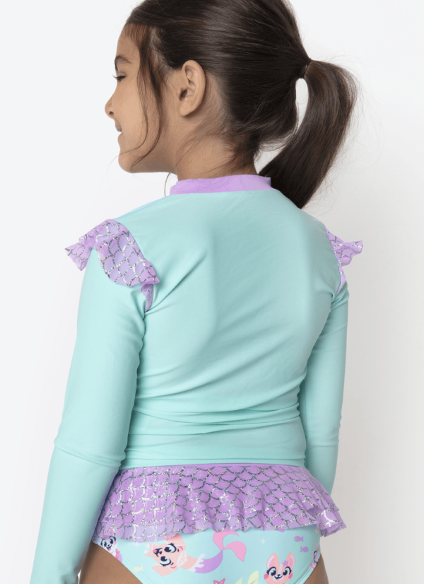 Conjunto Camiseta e Calcinha Menina Pet Sereia - Imagem 3