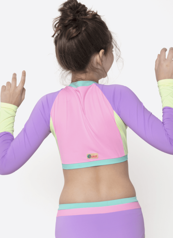 Conjunto Cropped e Calcinha Menina Teen Color Block - Imagem 2