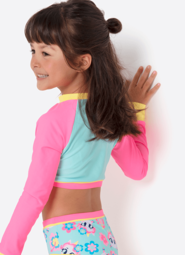 Conjunto Cropped e Calcinha Menina Unicórnio Aloha - Imagem 2