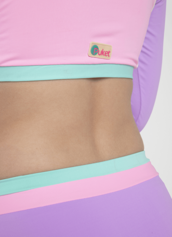 Conjunto Cropped e Calcinha Menina Teen Color Block - Imagem 3