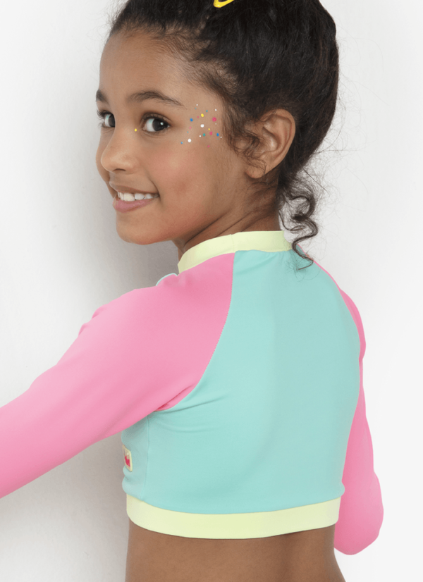 Conjunto Cropped Menina Color Block - Imagem 2