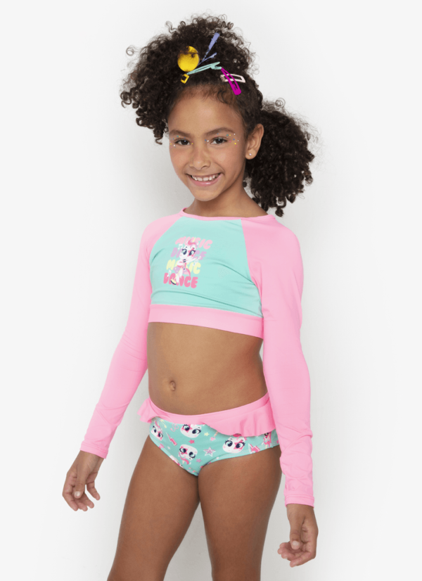 Conjunto Cropped Menina Unicornio PopStar - Imagem 2
