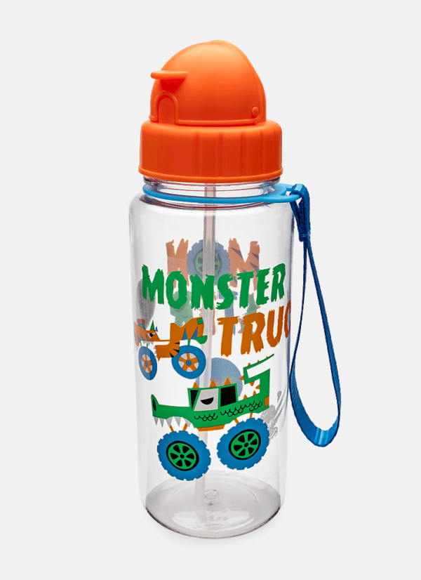 Garrafa com Canudo Monster Truck