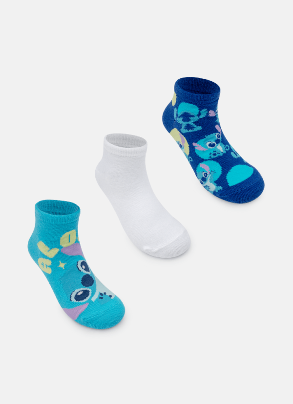 Kit com 3 meias Unissex Stitch - Imagem 2