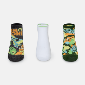 Kit com 3 meias Menino Dino Trio