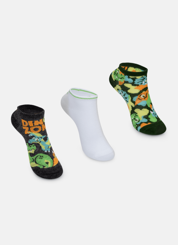 Kit com 3 meias Menino Dino Trio - Imagem 2