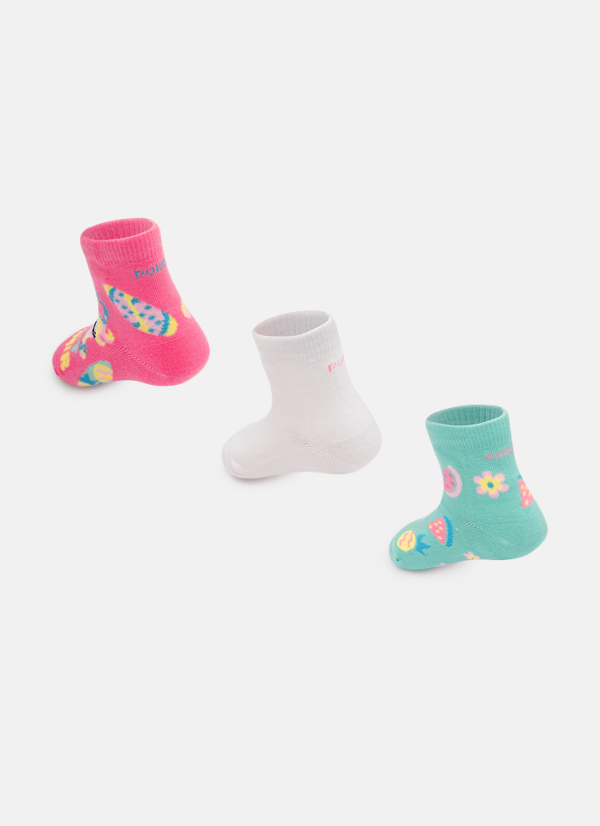 Kit com 3 meias Bebê Menina Unicórnio Aloha - Imagem 3