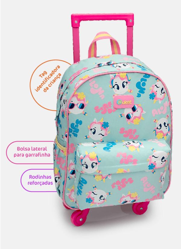 Kit Mochila + Lancheira Unicórnio Aloha - Imagem 12