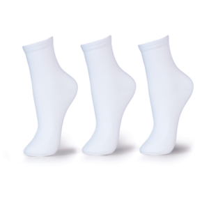 Kit com 3 Meias Infantil Unissex Lisa