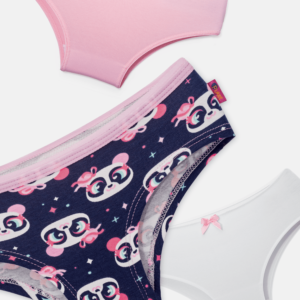 Leve 3 Pague 2: Kit Calcinha Infantil Panda