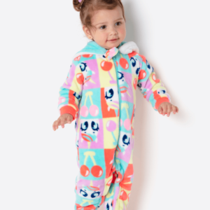 Macacão Manga Longa Soft Bebê Menina Unicórnio Cherry