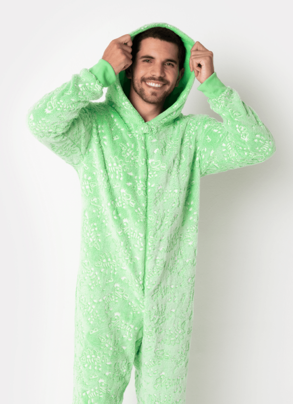 Macacão Manga Longa Adulto Soft Dinossauro Fósseis Brilha no Escuro R$ 369,90