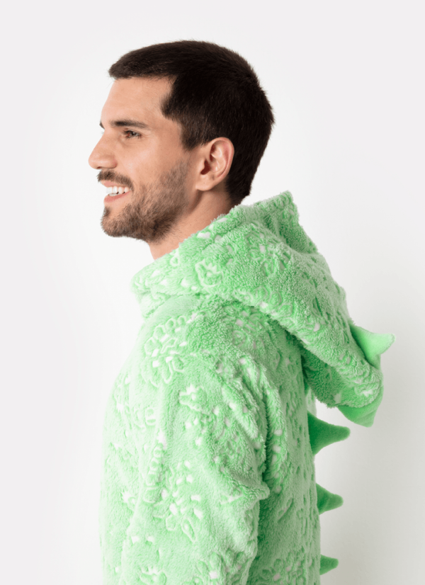 Macacão Manga Longa Adulto Soft Dinossauro Fósseis Brilha no Escuro R$ 369,90 - Imagem 4