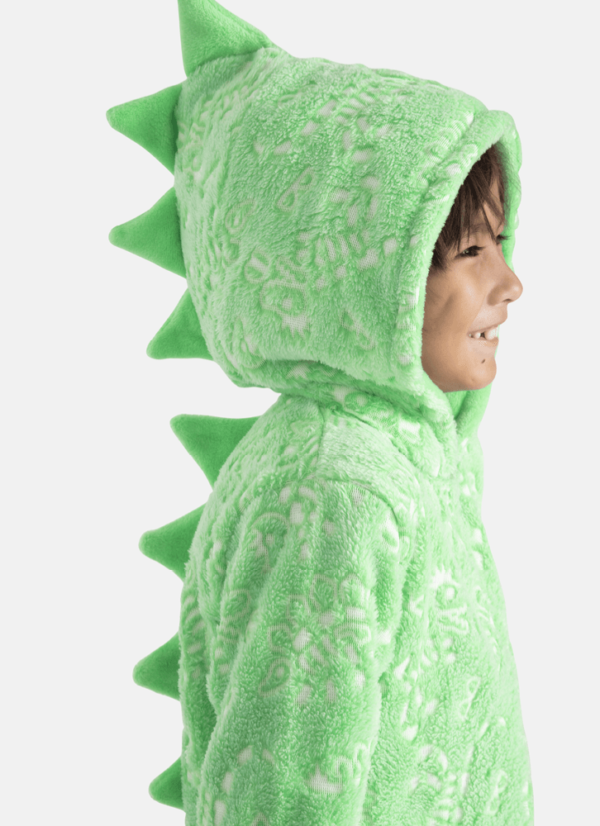 Macacão Manga Longa Menino Soft Dinossauro Fósseis Brilha no Escuro - Imagem 4