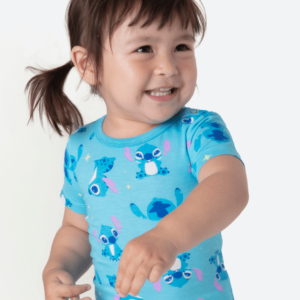 Macacão Manga Curta Viscolycra Bebê Menina Stitch