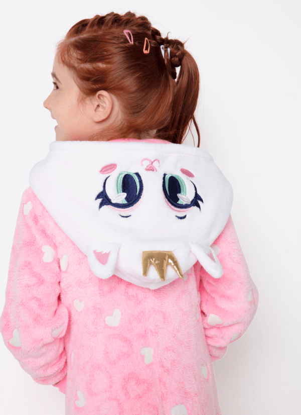Macacão Manga Longa Soft Menina Gata Romântica