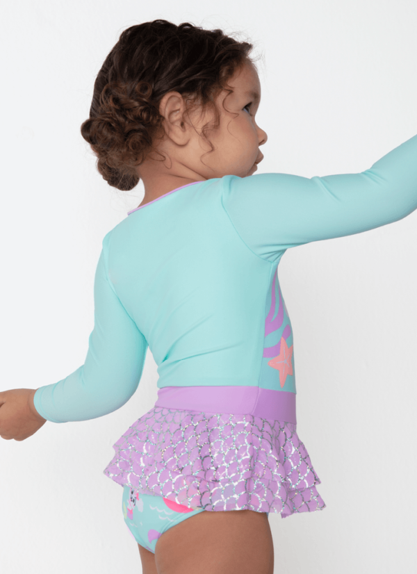 Maiô Bebê Menina Pet Sereia - Imagem 2