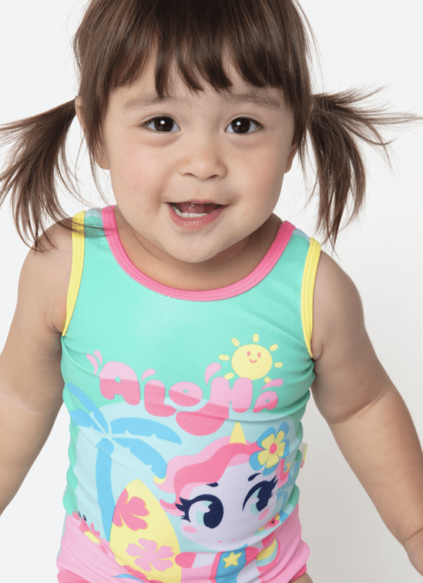 Maiô Bebê Menina Unicórnio Aloha - Imagem 2