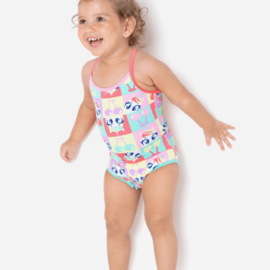 Maiô com Proteção Solar Bebê Menina Unicórnio Cherry