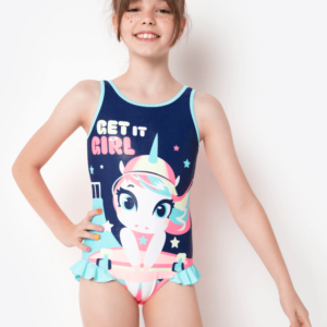 Maiô com Proteção Solar Menina Unicórnio Skate