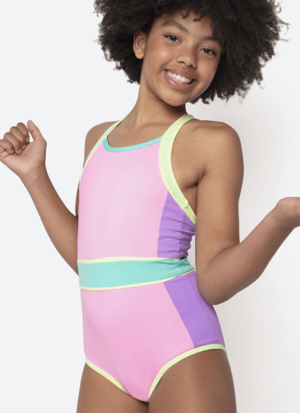Maiô Menina Teen Color Block - Imagem 2