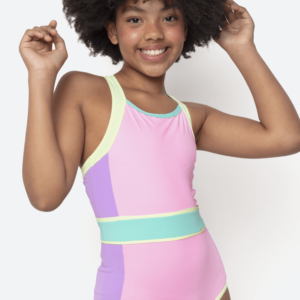 Maiô Menina Teen Color Block
