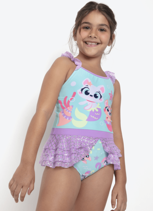 Maiô Menina Pet Sereia