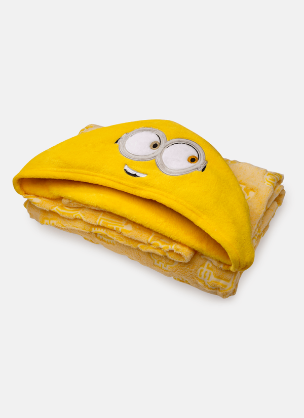 Manta com Capuz Unissex Teen Soft Minions Brilha no Escuro - Imagem 3