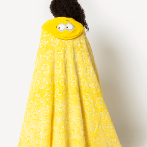 Manta com Capuz Unissex Teen Soft Minions Brilha no Escuro