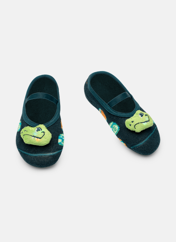 Meia Sapatilha Bebê Menino com Aplique de Led Dino Miami - Imagem 3