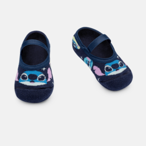 Meia Sapatilha Antiderrapante Bebê Unissex Stitch