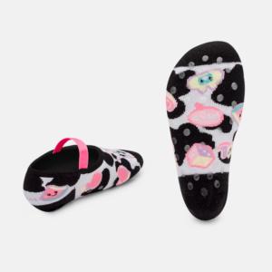 Meia Sapatilha Antiderrapante Menina Vaca Patches