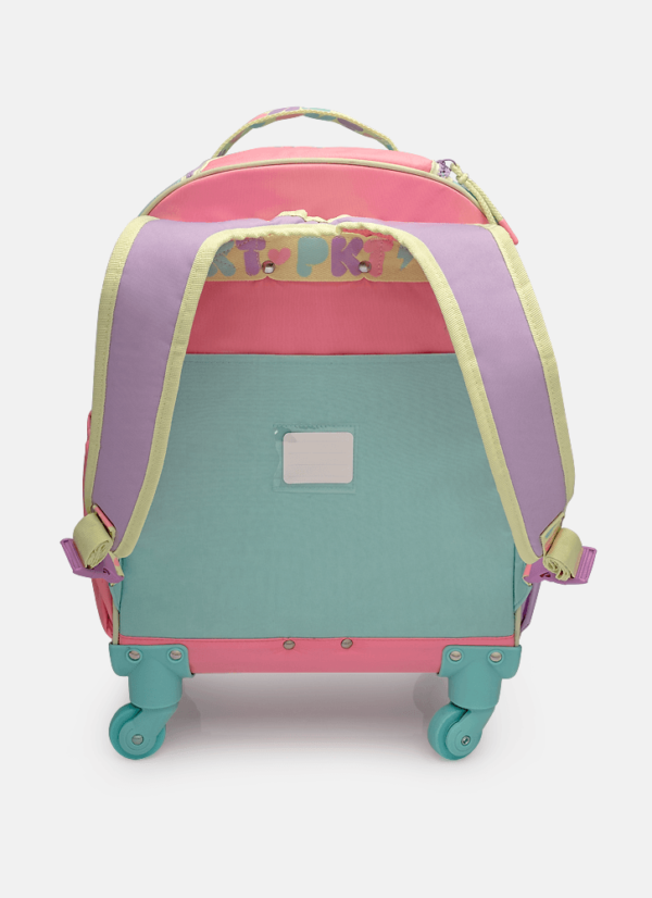 Mochila com Rodinha 360 Color Block Rosa - Imagem 3
