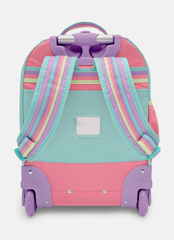 Mochila com Rodinha Holográfica Color Block - Imagem 2