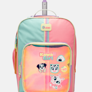 Mochila com Rodinha Holográfica Color Block